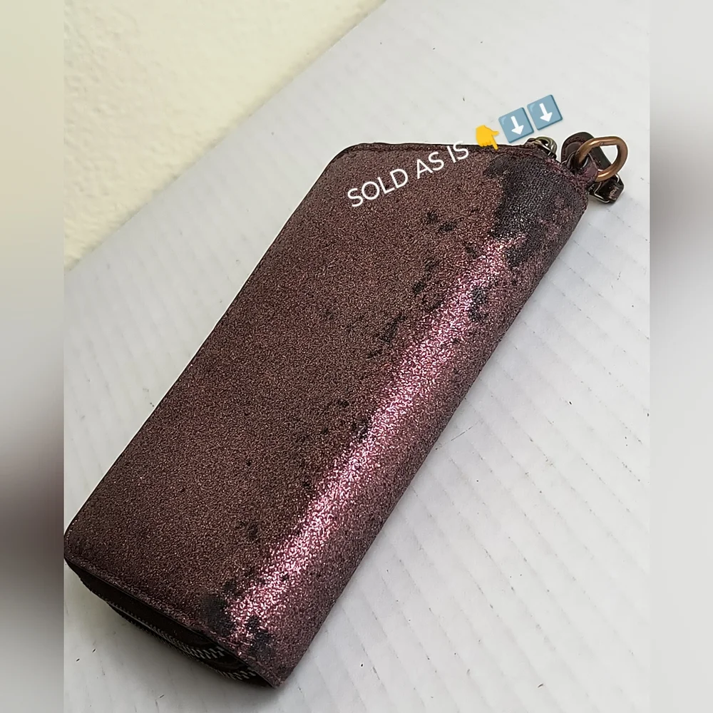 Coach Glitter Wristlet Wallets with Credit Card Storage